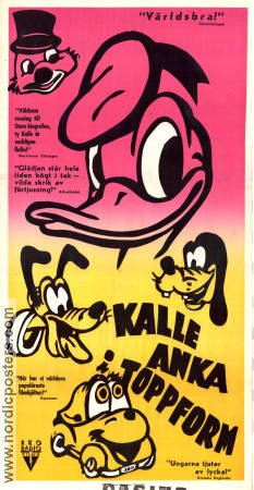Kalle Anka i toppform 1952 movie poster Kalle Anka Donald Duck