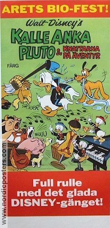 Kalle Anka Pluto och Knattarna på äventyr 1977 movie poster Kalle Anka