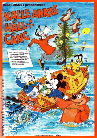 Donald Duck´s Frantic Antics 1982 movie poster Kalle Anka Donald Duck Ships and navy