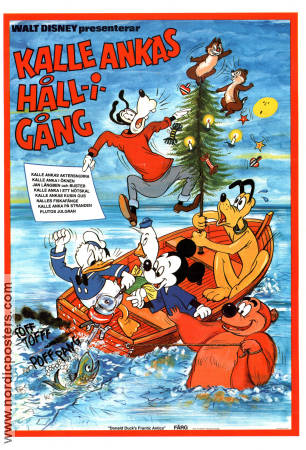 Donald Duck´s Frantic Antics 1982 movie poster Kalle Anka Donald Duck Ships and navy