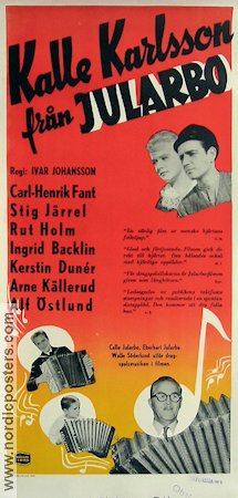 Kalle Karlsson från Jularbo 1952 movie poster Kalle Jularbo Ingrid Backlin Stig Järrel Instruments