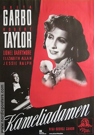 Camille 1936 movie poster Greta Garbo Robert Taylor Lionel Barrymore George Cukor Romance