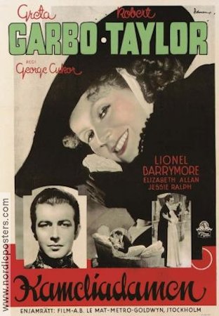 Camille 1936 movie poster Greta Garbo Robert Taylor George Cukor