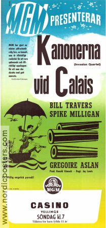 Invasion Quartet 1961 movie poster Bill Travers Spike Milligan Grégoire Aslan Jay Lewis