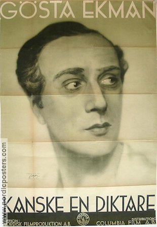 Kanske en diktare 1933 movie poster Gösta Ekman