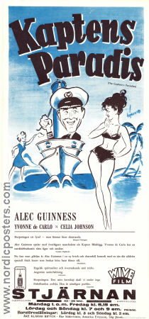 The Captain´s Paradise 1953 movie poster Alec Guinness Peter Bull Charles Goldner Yvonne de Carlo Anthony Kimmins