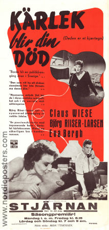 Döden er et kjaertegn 1949 movie poster Claus Wiese Björg Riiser-Larsen Eva Bergh Edith Carlmar Denmark