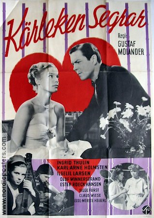 Kärleken segrar 1949 movie poster Ingrid Thulin Karl-Arne Holmsten