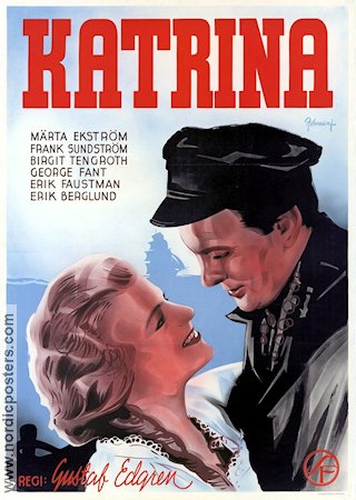 Katrina 1943 movie poster Märta Ekström Gustaf Edgren