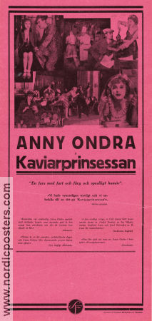 Die Kaviarprinzessin 1929 movie poster Anny Ondra Maria Forescu André Roanne Karel Lamac