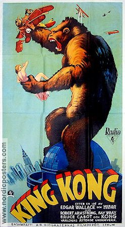 King Kong 1933 movie poster Bruce Cabot Fay Wray Robert Armstrong Merian C Cooper