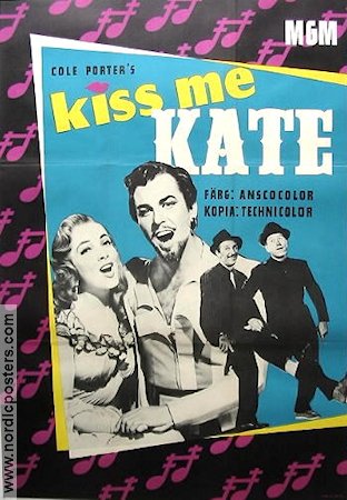 Kiss Me Kate 1954 movie poster Kathryn Grayson Howard Keel Ann Miller Musicals