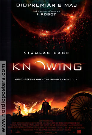Knowing 2009 movie poster Nicolas Cage Chandler Canterbury Rose Byrne Alex Proyas