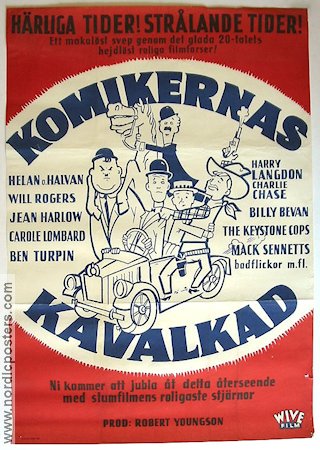 Komikernas kavalkad 1960 movie poster Helan och Halvan Harry Langdon