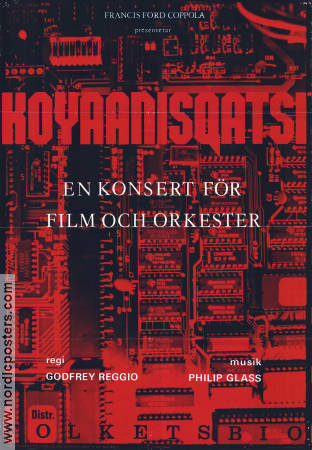 Koyaanisqatsi 1982 movie poster Godfrey Reggio Music: Philip Glass