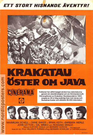 Krakatoa: East of Java 1968 movie poster Maximilian Schell Diane Baker Brian Keith Bernard L Kowalski