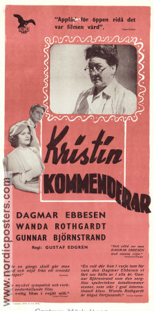Kristin kommenderar 1946 movie poster Dagmar Ebbesen Wanda Rothgardt Gunnar Björnstrand Gustaf Edgren