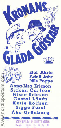 Kronans glada gossar 1952 poster Elof Ahrle Rune Redig
