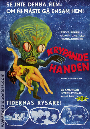 Invasion of the Saucer Men 1957 movie poster Steve Terrell Gloria Castillo Edward L Cahn Cult movies