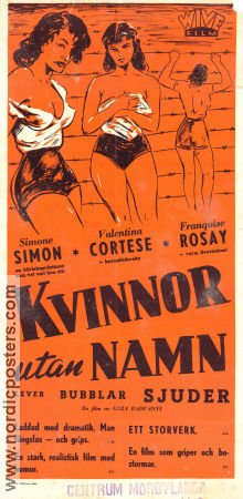 Donne senza nome 1950 poster Simone Simon Géza von Radvanyi