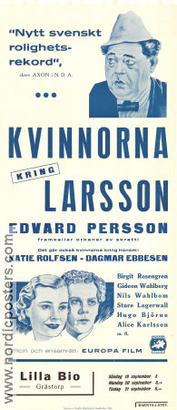 Kvinnorna kring Larsson 1934 movie poster Edvard Persson Gideon Wahlberg Katie Rolfsen Schamyl Bauman