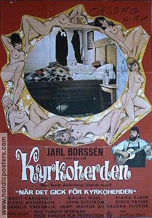 Kyrkoherden 1970 movie poster Jarl Borssén Margit Carlqvist Cornelis Vreeswijk Torgny Wickman Cult movies Religion