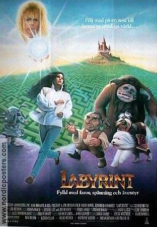 Labyrinth 1986 movie poster David Bowie Jennifer Connelly Toby Froud Jim Henson