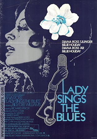 Lady Sings the Blues 1972 movie poster Diana Ross Billy Dee Williams Richard Pryor Sidney J Furie Find more: Billie Holiday