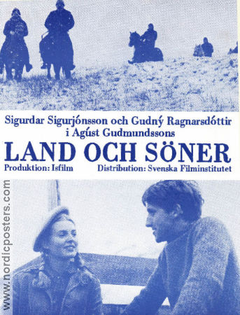 Land og synir 1980 movie poster Sigurdur Sigurjonsson Jon Sigurbjörnsson Jonas Tryggvason Agust Gudmundsson Iceland