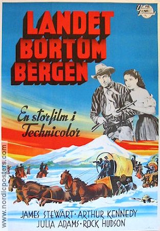 Bend of the River 1952 movie poster James Stewart Rock Hudson Arthur Kennedy Anthony Mann Mountains