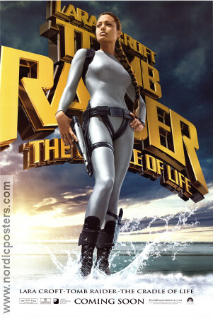 Lara Croft Tomb Raider The Cradle of Life 2003 movie poster Angelina Jolie Gerard Butler Chris Barrie Jan de Bont