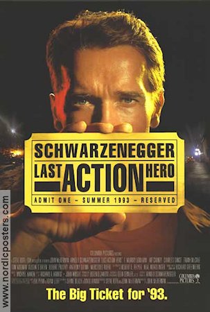 Last Action Hero 1993 movie poster Arnold Schwarzenegger F Murray Abraham Sharon Stone John McTiernan