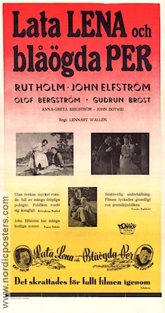 Lata Lena och blåögda Per 1947 poster Rut Holm Lennart Wallén