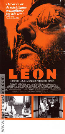 Léon: The Professional 1994 movie poster Jean Reno Gary Oldman Natalie Portman Luc Besson Glasses