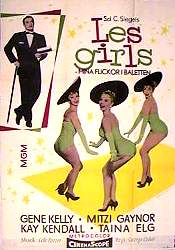 Les Girls 1957 movie poster Gene Kelly Mitzi Gaynor Musicals