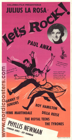 Let´s Rock 1958 movie poster Paul Anka Danny and the Juniors Rock and pop Dance