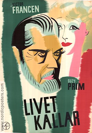 L´appel de la vie 1937 movie poster Victor Francen Suzy Prim Poster artwork: Birger Lundqvist