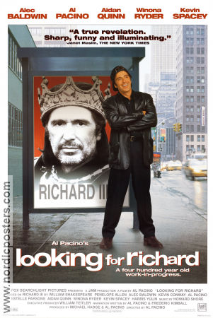 Looking for Richard 1996 movie poster Alec Baldwin Kevin Spacey Al Pacino