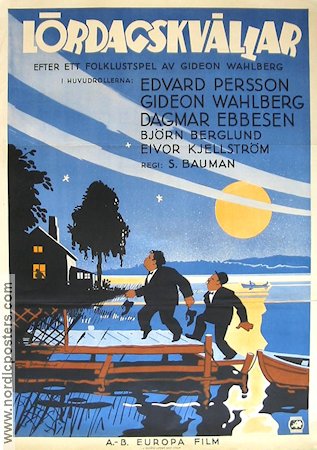 Lördagskvällar 1933 movie poster Edvard Persson Gideon Wahlberg Skärgård