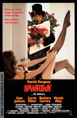 Loverboy 1989 movie poster Patrick Dempsey Kate Jackson Carrie Fisher Joan Micklin Silver Food and drink Ladies