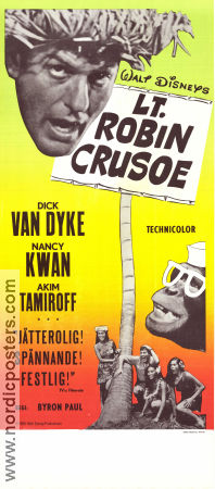 Lt Robin Crusoe 1966 movie poster Dick Van Dyke Nancy Kwan Akim Tamiroff Byron Paul
