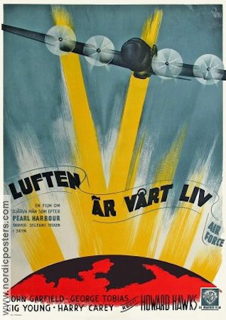 Air Force 1944 movie poster John Garfield Howard Hawks Planes
