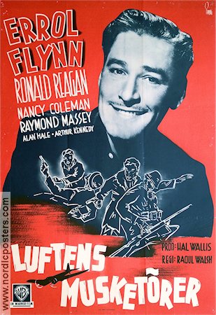 Desperate Journey 1942 movie poster Errol Flynn Ronald Reagan Raoul Walsh