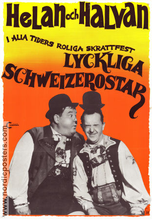 Swiss Miss 1938 movie poster Laurel and Hardy Helan och Halvan Stan Laurel Oliver Hardy Grete Natzler John G Blystone Musicals