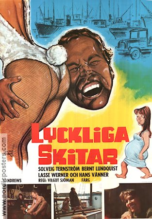 Lyckliga skitar 1970 poster Solveig Ternström Vilgot Sjöman
