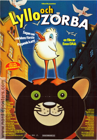 La gabbianella e il gatto 1998 movie poster Carlo Verdone Enzo D´Alo Animation