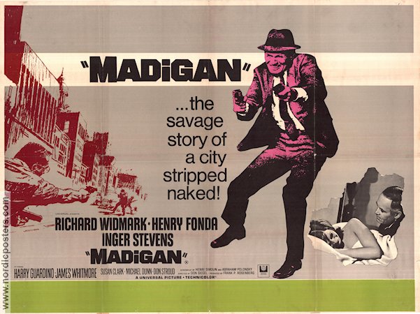 Madigan 1968 movie poster Richard Widmark Henry Fonda Inger Stevens
