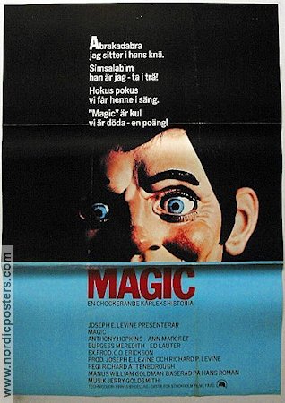 Magic French Movie Poster Original 47"63 1978 Attenborough Anthony  Hopkins