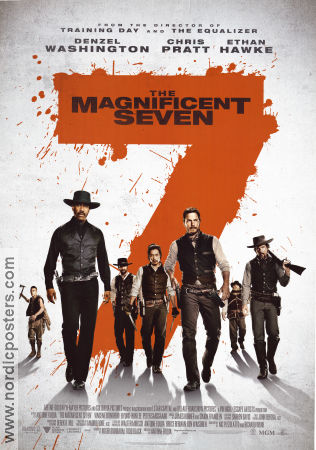The Magnificent Seven 2016 poster Denzel Washington Antoine Fuqua