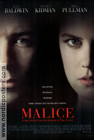Malice 1993 poster Alec Baldwin Harold Becker